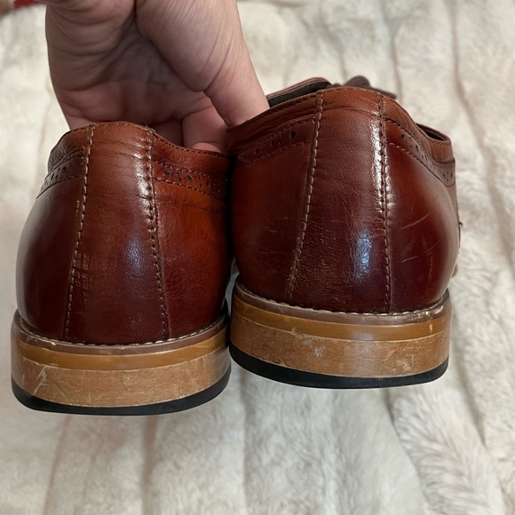 stacy adams mens brown dress shoes Barrett Mid-Century Modern Walnut Brown Finished Wood and Synthetic Rattan 6-Drawer Dresser